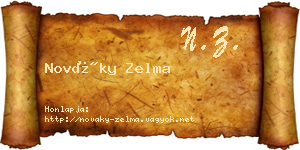 Nováky Zelma névjegykártya